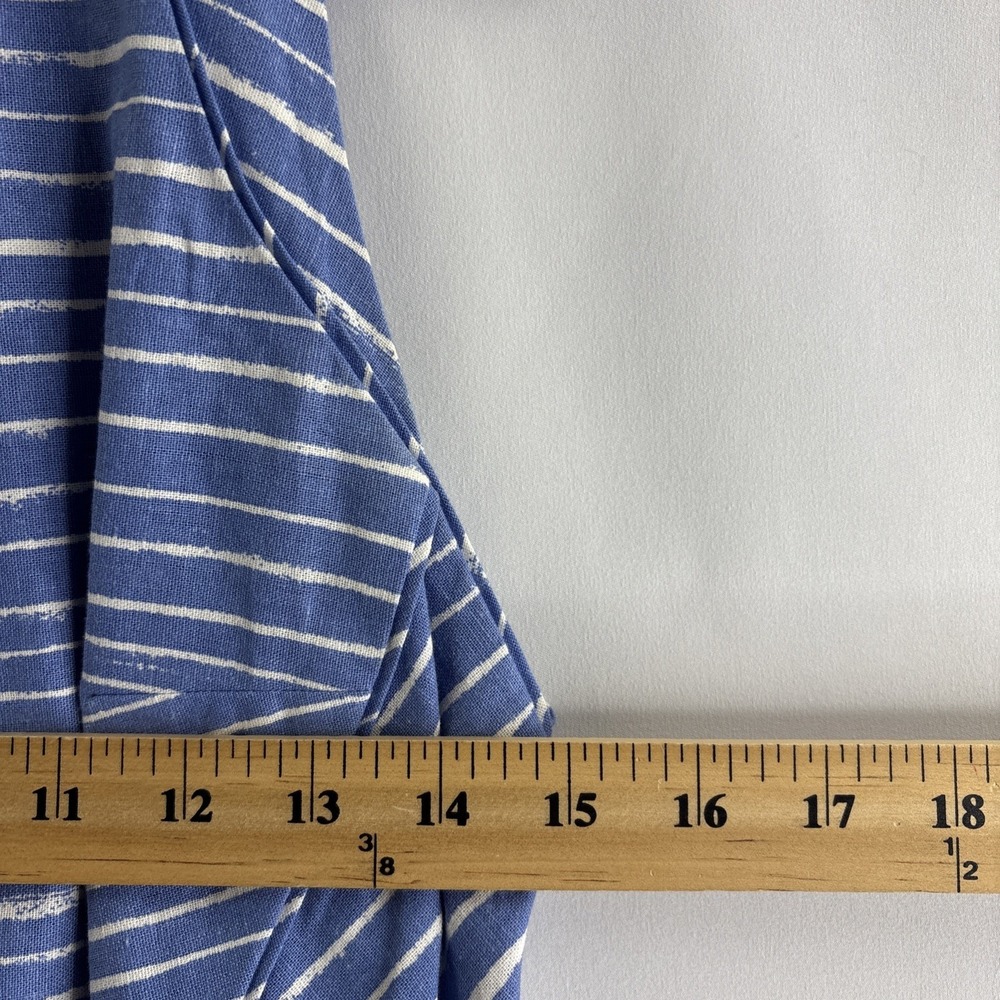 Gap Women's Small Blue Striped Back Zip Up Size 4 Sleeveless Dress Casual - Picture 2 of 6